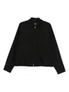 Represent Logo-embroidered Twill Overshirt In Black