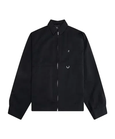 Represent Zip-front Nylon Shirt In Black