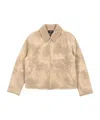 Represent Zipped Shearling Collar Jacket In Brown