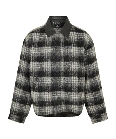 Represent Zippered Shirt Jacket In Black