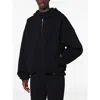 Represent Zip-up Hooded Cardigan In Black