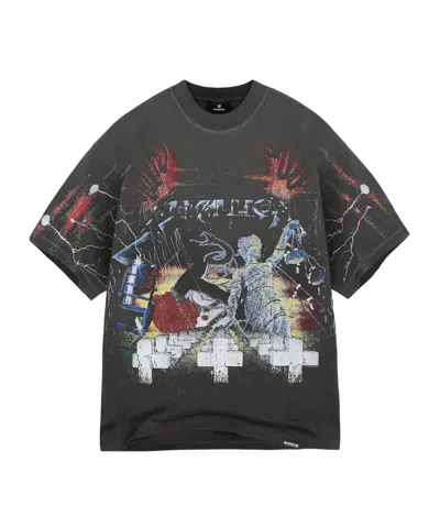 Represent X Metallica Master Of Puppets T-shirt In Vintage Grey