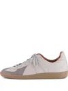 Reproduction Of Found Leather Panelled Sneakers In Neutral