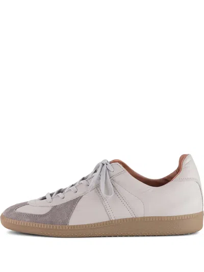 Reproduction Of Found Leather Panelled Sneakers In Neutral