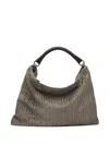 Reptile's House Atena Leather Shoulder Bag In Gray
