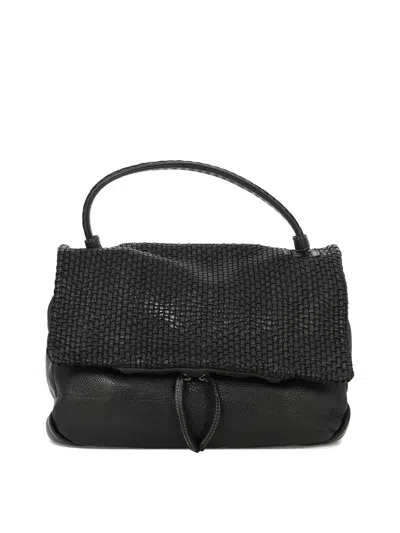 Reptile's House Basket Handbags In Black