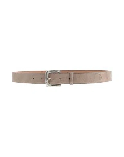 Reptile's House By Giancarlo Nevola Man Belt Beige Size 36 Leather In Sand