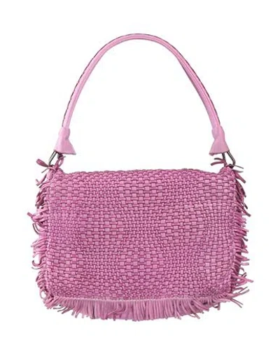 Reptile's House By Giancarlo Nevola Woman Handbag Mauve Size - Leather In Pink