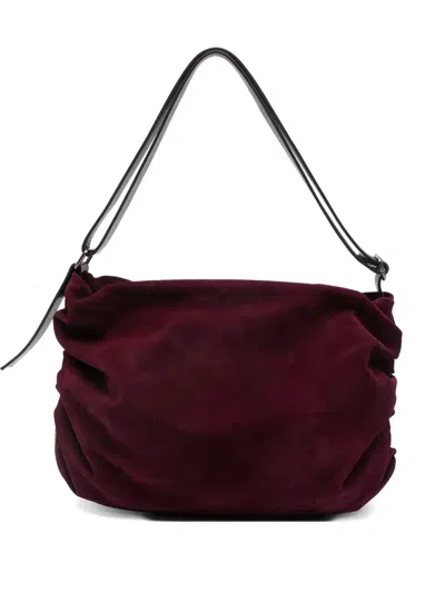 Reptile's House Gathered Shoulder Bag In Red