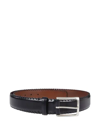 Reptile's House Leather Belt In Black