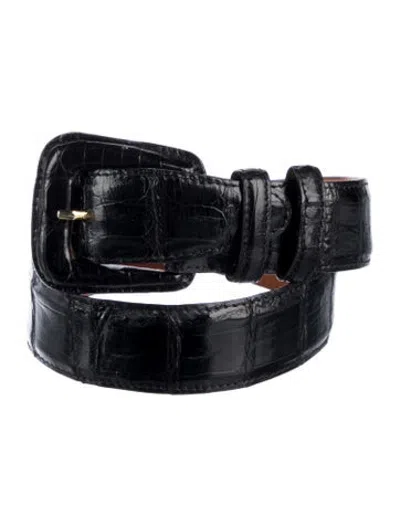 Pre-owned Reptile's House Leather Belt In Black