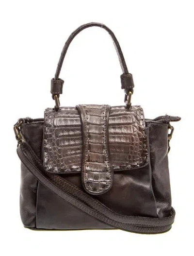 Pre-owned Reptile's House Leather Crossbody Bag In Green