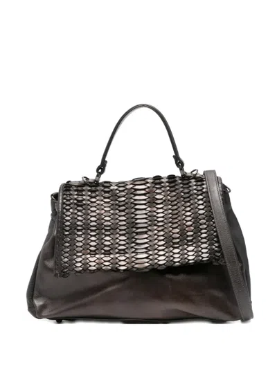 Reptile's House Leather Shoulder Bag In Brown