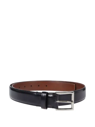 Reptile's House Leather Square-buckle Belt In Black