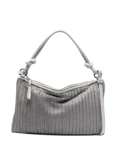 Reptile's House Lune Knotted-handle Shoulder Bag In Gray