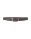 Reptile's House Woman Belt Charcoal Size 30 Leather In Gray