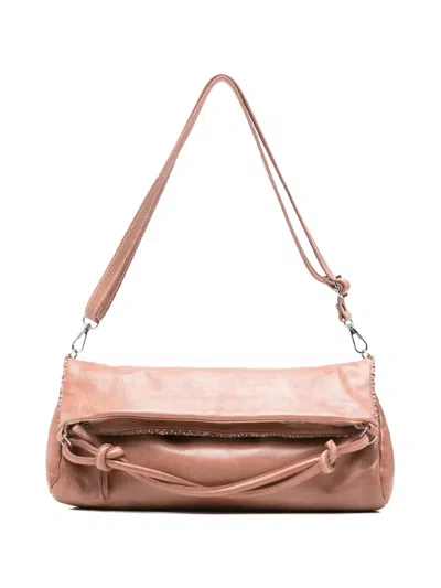 Reptile's House Sienna Woven-panel Leather Shoulder Bag In Brown