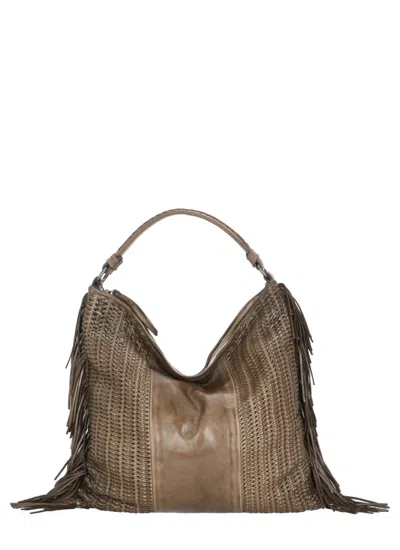 Reptile's House Spacious Brown  Shoulder Bag