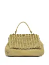 Reptile's House Woven-leather Tote Bag In Green