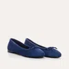 Reqins Women's Carmen Peau Flats In Ocean In Blue
