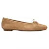 Reqins Women's Harmony Cuir Peau Flats In Naturel In Multi