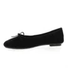 Reqins Women's Harmony Cuir Peau Flats In Noir In Black