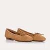 Reqins Women's Harmony Peau Flats In Camel In Brown