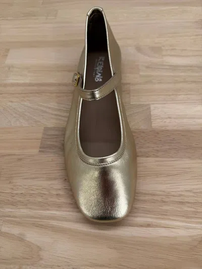 Reqins Women's Honor Sandal In Gold Metallic Babies In Silver