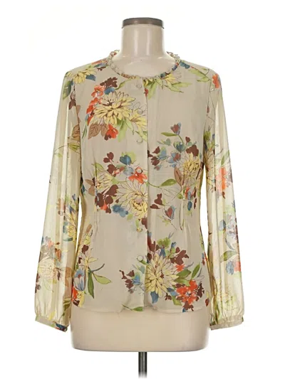 Pre-owned Requirements 3/4 Sleeve Blouse In White