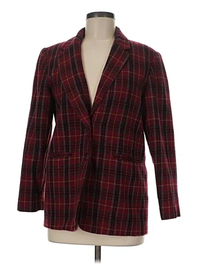 Pre-owned Requirements Blazer Jacket In Burgundy