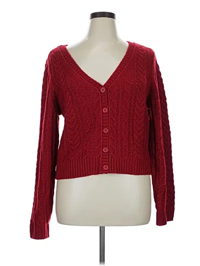 Pre-owned Requirements Cardigan Sweater In Red