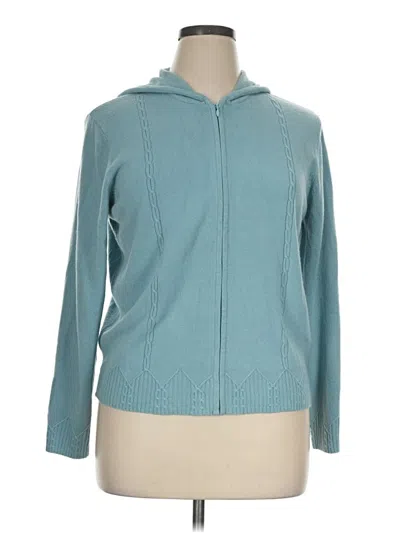 Pre-owned Requirements Cardigan Sweater In Teal