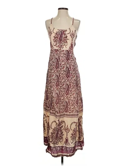 Pre-owned Requirements Casual Dress In Burgundy