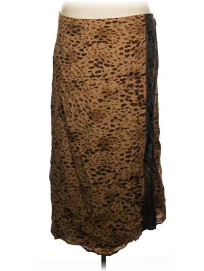 Pre-owned Requirements Casual Skirt In Brown