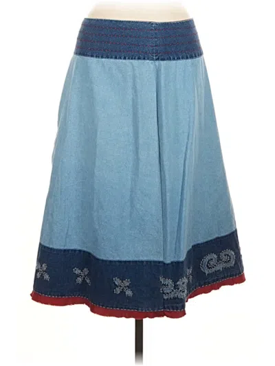 Pre-owned Requirements Denim Skirt In Blue