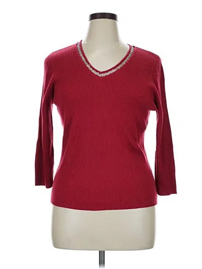 Pre-owned Requirements Pullover Sweater In Red