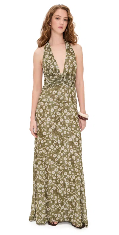 Resa Chelsea Maxi Dress Lovelace In Green
