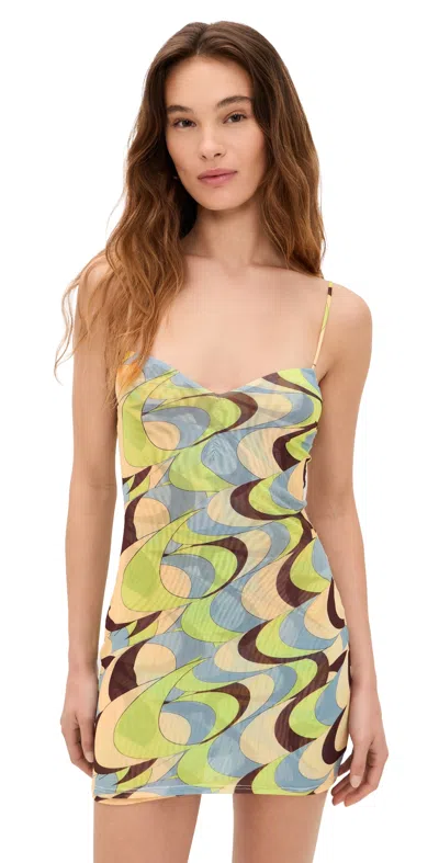 Resa Micro Mini Dress Palm Royale In Multi