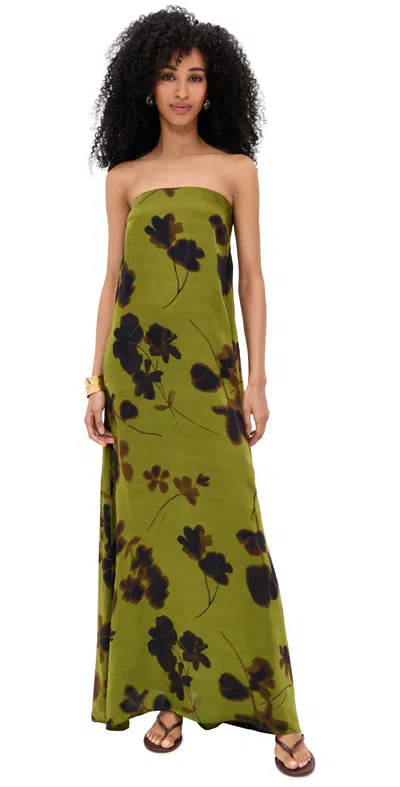 Resa Ophelia Maxi Dress Evergreen In Green