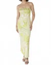 Resa Palm Shade Cut Out Dress In Meadow In Green