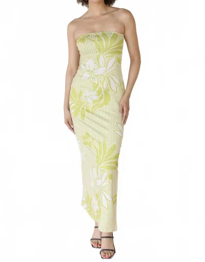 Resa Palm Shade Cut Out Dress In Meadow In Green