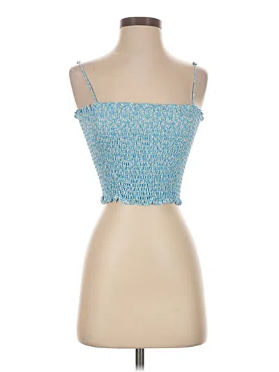 Pre-owned Resa Sleeveless Top Blue Sweetheart Neckline Tops