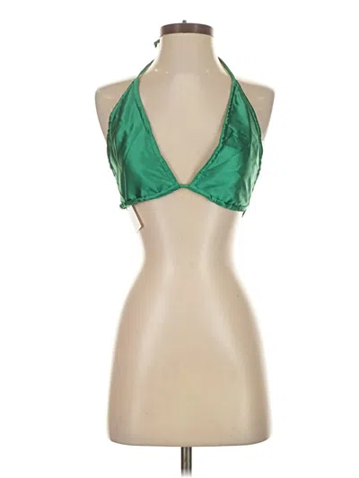 Pre-owned Resa Swimsuit Top Green Halter Neckline Swimwear