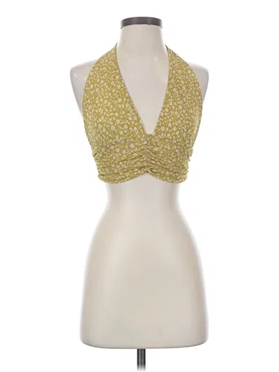 Pre-owned Resa Tank Top Gold Halter Neckline Tops