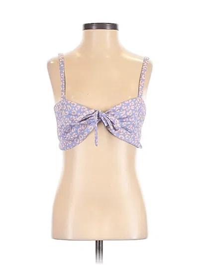 Pre-owned Resa Tank Top Purple Sweetheart Neckline Tops