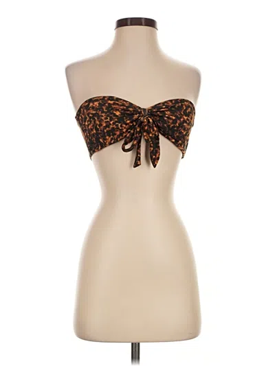 Pre-owned Resa Tube Top Brown Strapless Neckline Tops