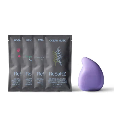 Resaltz Purple  Aroma Ritual Salt & Massage Set Lavender