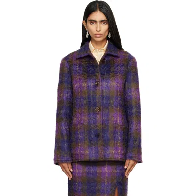 Rescha Ssense Exclusive Purple Checked Jacket