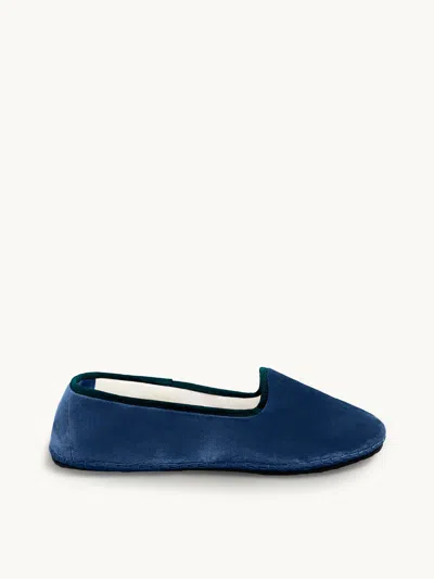 Reschio Slippers Avio Blue / Petrol Blue Trim 6 In Animal Print