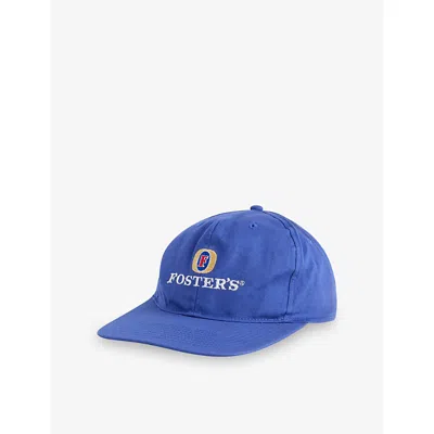Reselfridges Mens Blue Pre-loved Fosters Woven Cap